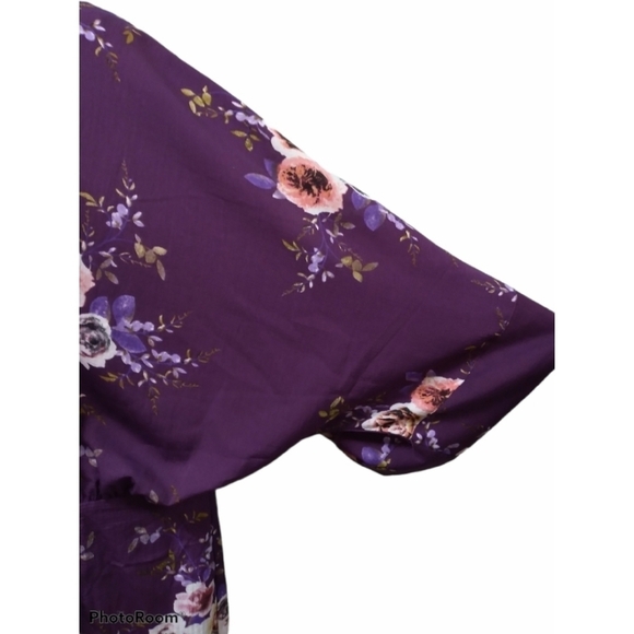 Suzanne Betro kimono style floral top size L - Picture 5 of 12